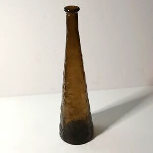 VTG MCM  Empoli Amber Glass Genie Bottle NO Stopper